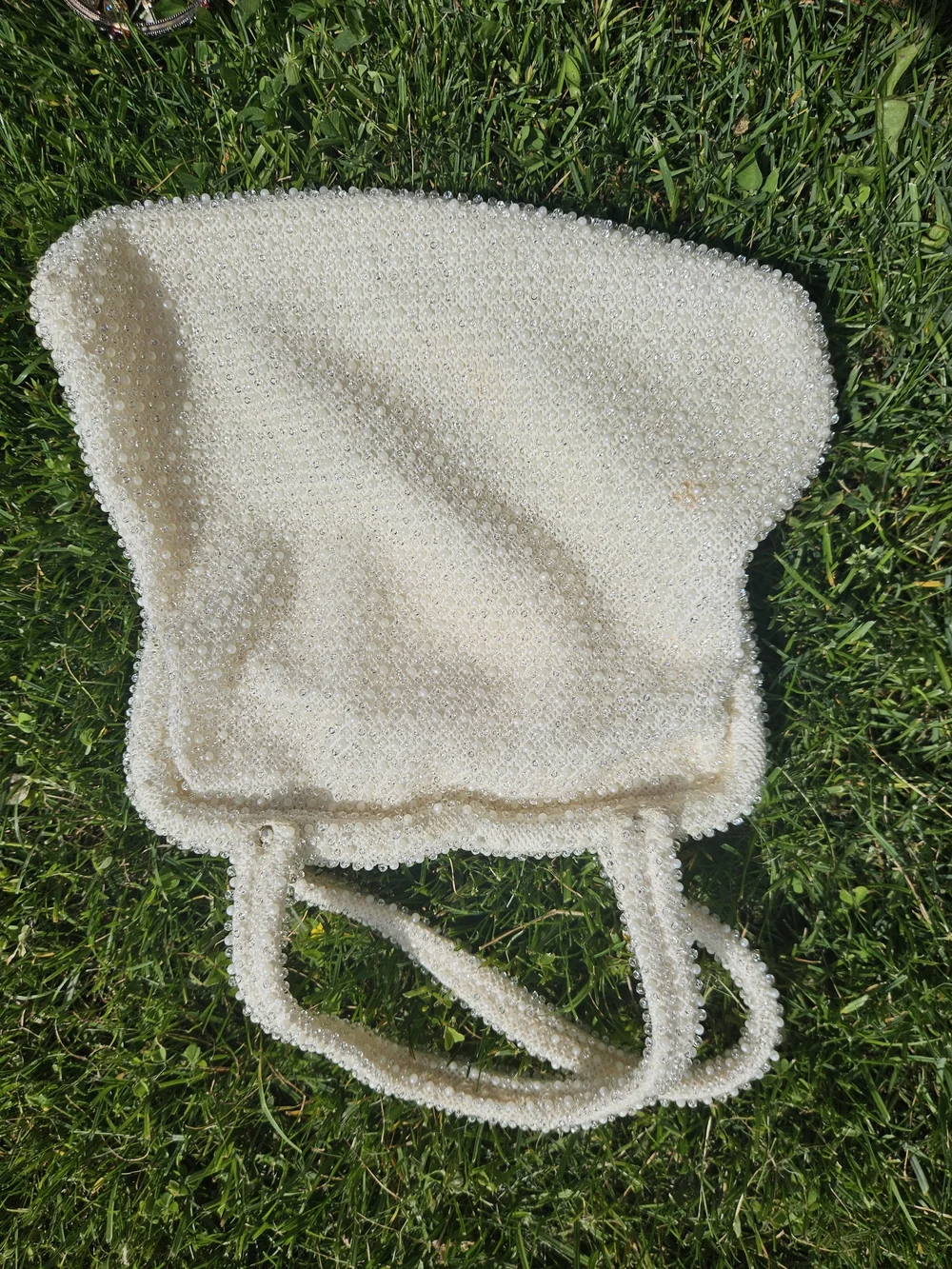 Pearl-Embellished Ivory Handbag Bag - Picture 3 of 9